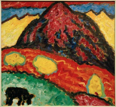 Landschap met koe door Alexej von Jawlensky